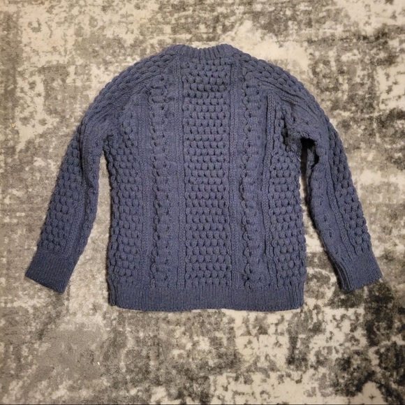 John Molly Pure Virgin Wool Knit Sweater: Blueish Grey - Picture 3 of 3
